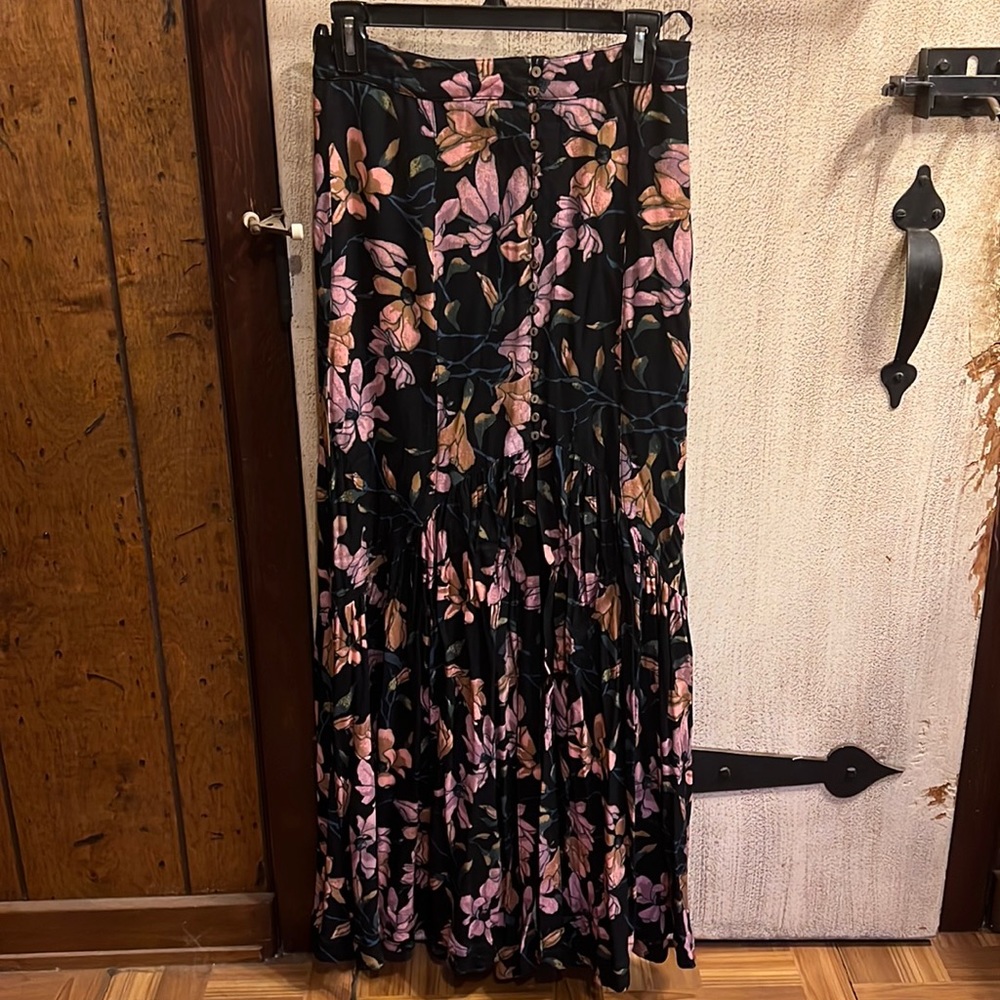 Free People Full Length Floral Skirt
